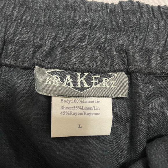 Krakerz 100% Linen Maxi Skirt Size L - Picture 11 of 11